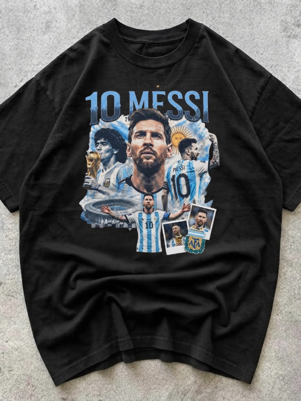 Argentina Soccer World Cup Graphic Tee Unisex Black